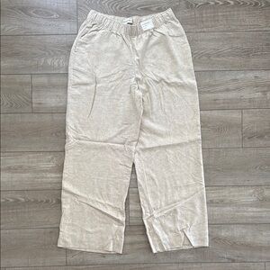 Abercrombie & Fitch Light Tan Wide-Leg Pants